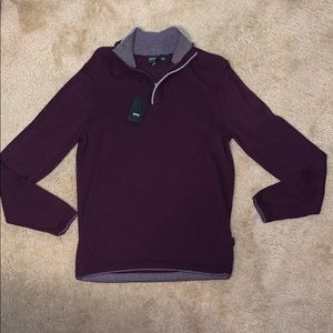 NWT Hugo Boss Half Zip Sweater, Small